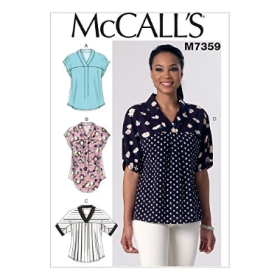 Image of Mccall&#039;s Patterns 7359, Misses Tops,Sizes LRG XXL, Cotton, ZZ (Large X Large XX Large)