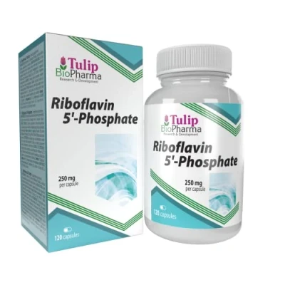 Image of Tulip BioPharma Vitamin B2 (Riboflavin 5&#039; Phosphate) 250mg 120 Capsules, 3rd Party Lab Tested, High Strength Supplement, Gluten and GMO Free