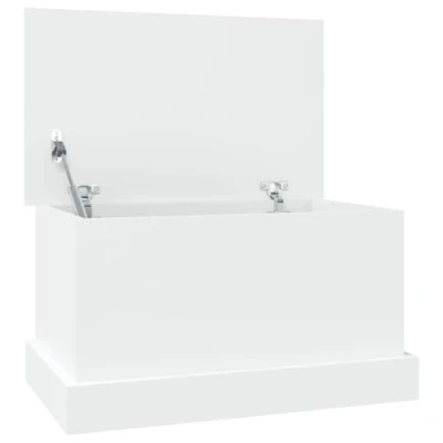 Image of vidaXL White Engineered Wood Storage Box Versatile Home Solution and Accent Furniture Piece; Ideal for Living Room Bedroom