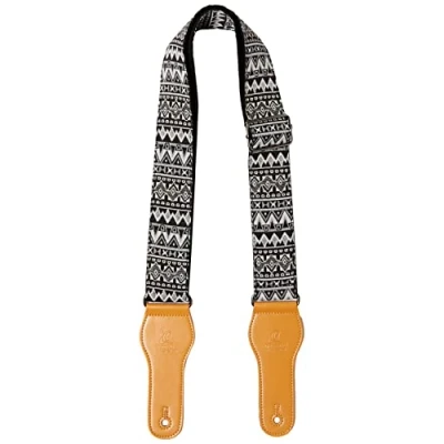 Image of Ortega Guitars Adjustable Guitar Strap Acoustic / Bass, Electric Bass World Series Cotton, Icelander (OCS 450)