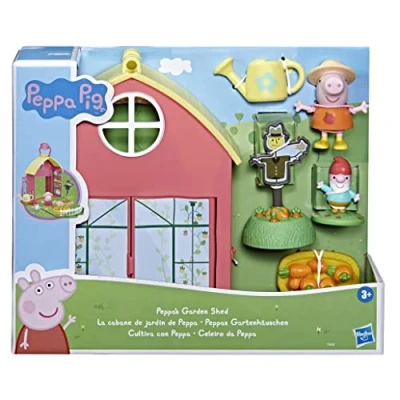 Image of Peppa Pig Peppa’s Garden Shed Playset Pre school Toy; Includes 1 Figure, 5 Accessories, Carry Handle; Ages 3 and Up