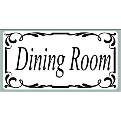 Image of WaterShed Designs Dining Room Door Sign Self Adhesive Vinyl Sticker, Decal