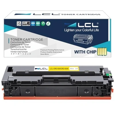 Image of LCL Compatible Toner Cartridge 054 054H CRG 3025C002 (1 Yellow) Replacement for Canon i SENSYS LBP621CW 623cw MF643CDW MF645CX MF640C MF641CW MF642CDW MF644CDW