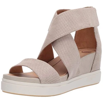Image of Dr. Scholl&#039;s Shoes Women&#039;s Sheena Platform Wedge Sandal, Beige, 5.5 UK