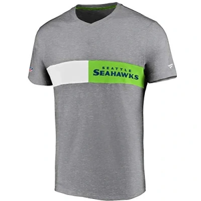 Image of Fanatics NFL Seattle Seahawks Mens T Shirt Grey Cotton Size 2XL