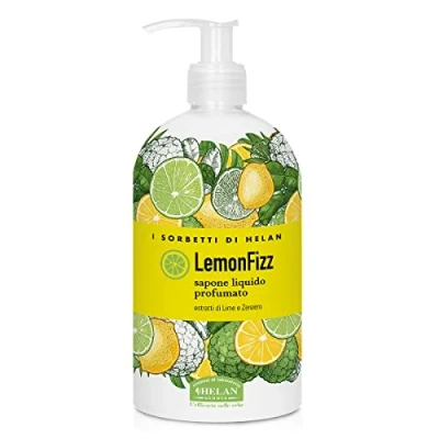 Image of Helan I Sorbetti CocoMint Gentle Liquid Hand Wash with Lime &amp; Ginger Extracts for Frequent Use, Scented Soap Pump, Refreshing Moisturising Action Sensitive Skin Made in Italy 500ml