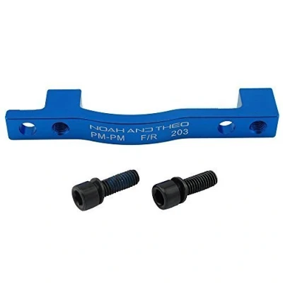 Image of Aluminium Alloy 6061 Disc Brake Adapter Rear 203mm POST MOUNT / PM Frame to Caliper BLUE compatible with all brands such as SHIMANO, TEKTRO, PROMAX, AVID, FORMULA, etc.