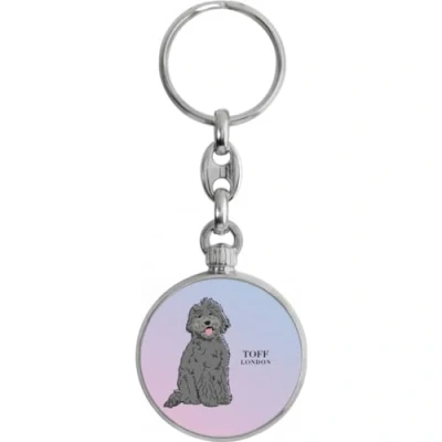 Image of Toff London Grey Labradoodle Dog Keyring