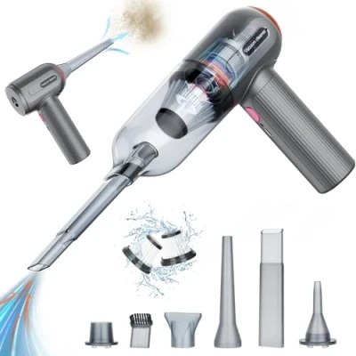 Image of Handheld Vacuum Cordless, 9000Pa Powerful Car Cleaner, Rechargeable Portable Lightweight Mini USB Cleaner for Pet Hair, Car, Home, Office, Kitchen