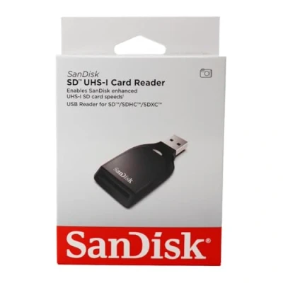 Image of SanDisk SD UHS I Card Reader, Black
