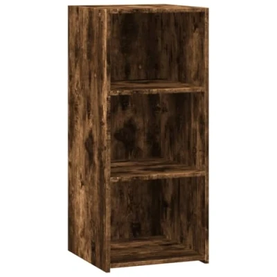 Image of vidaXL Smoked Oak Sideboard Engineered Wood, Modern Minimalistic Style for Living Room/Bedroom, 40x41x93 cm