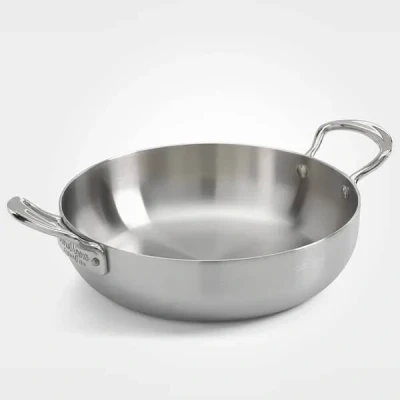 Image of Samuel Groves Classic Stainless Steel Triply 28cm Double Handled Chefs Pan