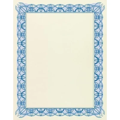 Image of Computer Craft A4 Certificate Papers with Foil Seals, 90gsm, Blue [Pack of 60]