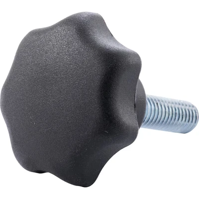 Image of Ganter Normelemente GN 6336.4 ST 40 M8 25 Star Grip Screws, Matte Black, Gewindelänge l1: 25mm, Set of 20 Pieces