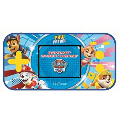 Image of LEXIBOOK JL2367PA Paw Patrol Chase Compact Cyber Arcade Portable Console, 150 Games, LCD, Battery Operated, Red/Blue