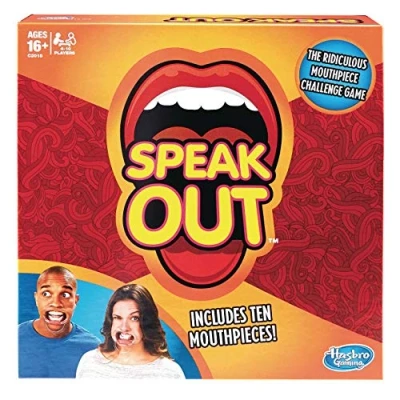Image of &quot;Hasbro Gaming Speak Out Game, Ages 16 And Up, For 4 To 10 Players