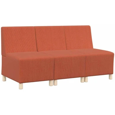 Image of vidaXL Sofa Chair 3 pcs Orange 55 x 74 82 cm Corduroy fabric