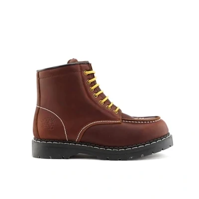 Image of Grinders Unisex Burgundy Ryan ACS Leather Western Vintage Indy Boots