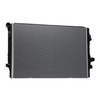 Image of 5QM121251A Engine radiator VALEO 735548 Aluminium 650mm 449mm 34mm Brazed cooling fins VOLKSWAGEN: Golf 7, Passat B8 Variant, VIII Variant