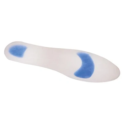 Image of Pair of Cut to Size Medial Grade Silicone Insoles Pressure Relief and Shock Absorption for Heel Pad, Spur Ball Foot Pain Cushioning Sore Swollen Feet Arch Support