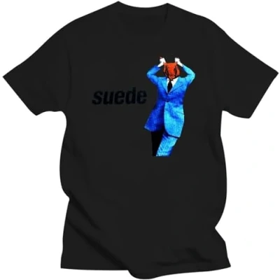 Image of Suede Band Britpop Reprint Mens T Shirt Black Graphic Unisex Tee S