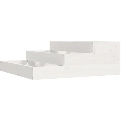Image of vidaXL Planter White 78x78x27 cm Solid Wood Pine
