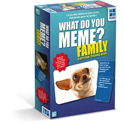Image of Megableu What Do You Meme? Family Edition French Card Game Party Board To Play With or Friends For Ages 8+