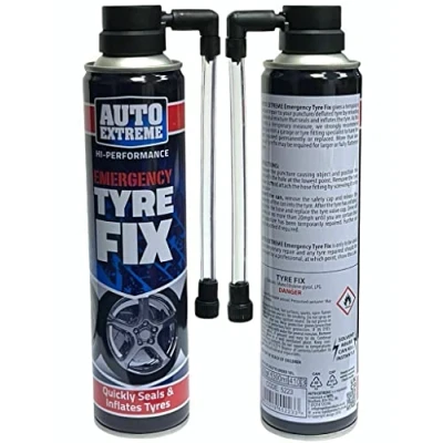 Image of P Store PaulStore 2Pcs Emergency Car Flat Tyre Fix Puncture Repair Foam Sealant Inflator Can 300ml
