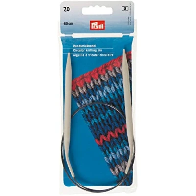 Image of Prym Circular Knitting Needle, Aluminium, Grey, 7 mm