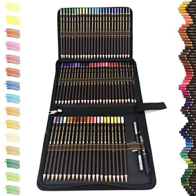 Image of ZZONEART 72 Colored Pencils Professional Drawing Art Set with Zipper Case for Adults Coloured Coloring Book Writing Sketching and Doodling Designs