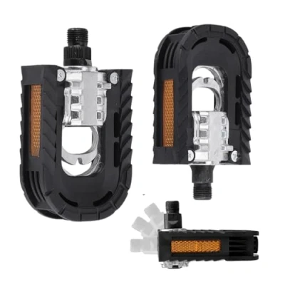 Image of VIFER Bike Pedals, 1 Pair Aluminum Alloy Folding Bicycle Pedals for MTB Mountain Road Outdoor Cycling Accessory Parts