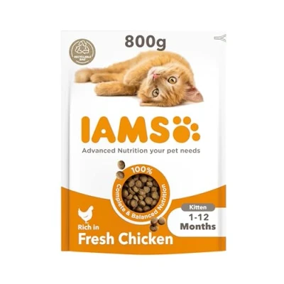 Image of IAMS Complete Dry Cat Food for Kittens with Chicken 800 g