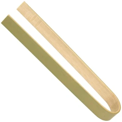 Image of BambooMN Brand 3.9&quot; (10cm) Mini Bamboo Disposable Tongs Toast 20 pcs