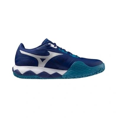 Image of Mizuno WAVE ENFORCE TOUR 2 CC Tennis Shoes Bellwether blue/white/fjord blue Women/Men Size 10