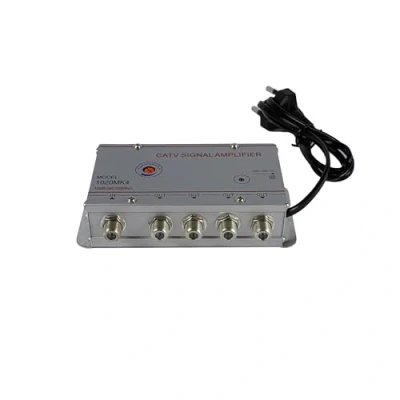 Image of LEOFLA Terrestrial Amplifier for Analog Or Digital TV Antennas 4 Outputs, White, Media