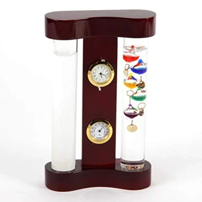 Image of DIW Weather Monitor Galileo Thermometer &amp; Storm Glass 18cm