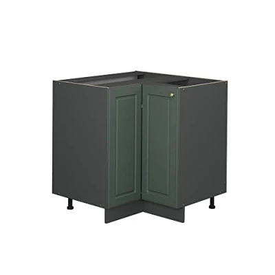 Image of Vicco Corner cabinet Fame Line, Green Gold Country House/Anthracite, 80.5 cm without worktop