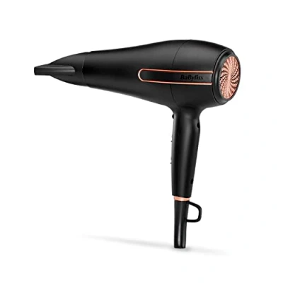 Image of BaByliss Super Power 2400W Hair Dryer, Salon AC Professional motor, Strong fast drying airflow Black