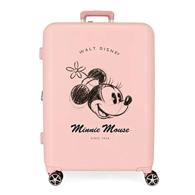 Image of Disney Good Things Medium Suitcase, One Size, Pink, Standard Suitcase