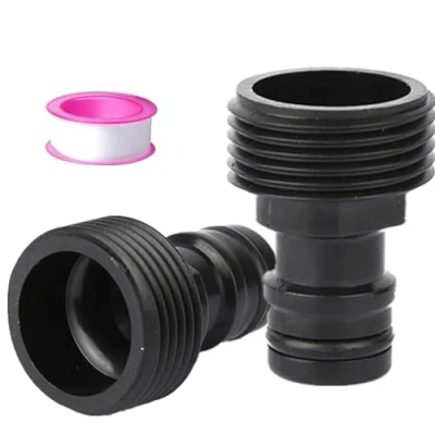Image of 2 Pack 3/4 inch Male Threaded Tap Connector for Hose Pipe,Garden Connector,3/4&quot; BSP Watering Fittings Faucet Adapter Quick (set3)