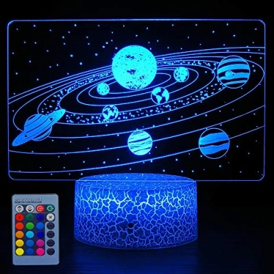 Image of HYODREAM Solar System Night Light Universe Space Galaxy LED lamp for Kids Boys and Girls as Perfect Gifts on Birthdays or Holidays