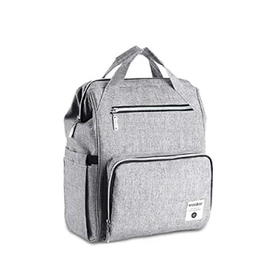 Image of SONARIN New Baby Nappy Changing Backpack with Mat and Stroller Strap,Multifunction,Diaper Bag,Travel Organizer,Waterproof, Large Capacity, Stylish Durable(Gray)