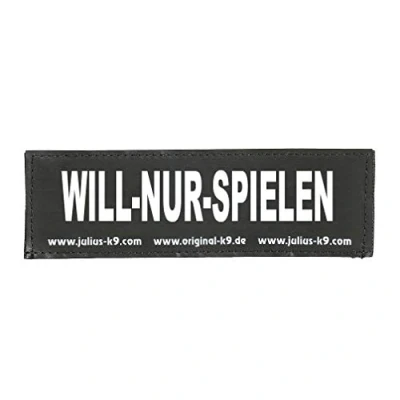 Image of Interchangeable Patches, 1 pair, WILL NUR SPIELEN, Size: Large, Black