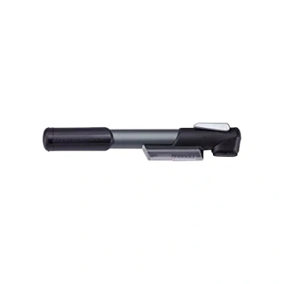 Image of BBB Cycling Mini Pump Lightweight Integrated Pressure Gauge Dualhead Thumblock Lever System T Handel WindGun S BMP 57, Black, 250 mm