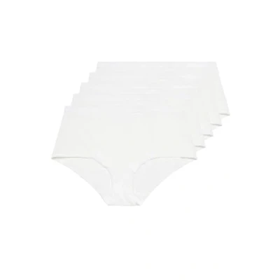 Image of Yours Curve 5 Pack Stretch Full Briefs Women&#039;s Plus Size White
