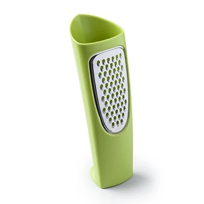 Image of Zeal H28L Grate and Shake Table Cheese Grater with Stainless Steel Blade Non Slip Feet Lime, Plastic