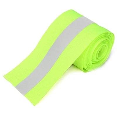 Image of Reflective Tape Safty Strip Sew on Lime Synth 3 Meters Orange