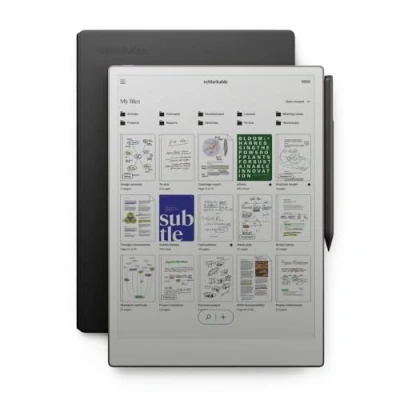 Image of reMarkable Paper Pro Bundle Leather Folio 11.8’’ Color Display and Reading Light Includes Tablet, Marker Plus Pen, Book Case in Black Premium