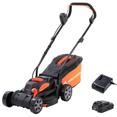 Image of Yard Force 20V 33cm Cordless Lawnmower with 4.0Ah Lithium Ion Battery &amp; Quick Charger LM C33B