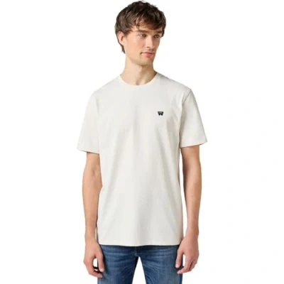 Image of Wrangler SIGN OFF TEE Basic Tshirt, Men&#039;s, Size: Small, Vintage white